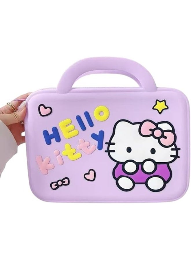Hello Kitty iPad Bag Sleeve 11 Inch Handbag for iPad (A16) 11th | 10th generation (2025/2022) | iPad Air 6th | 5th gen  | Samsung Xiaomi Bag Cover Shockproof Portable Pockets Tablet (Purple) - Image 1